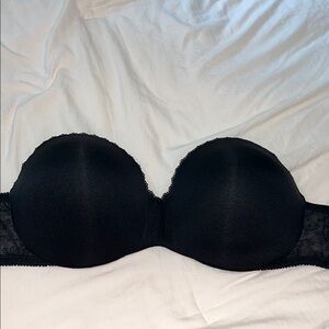 Lily of France Black Strapless Bra
